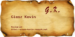 Giesz Kevin névjegykártya